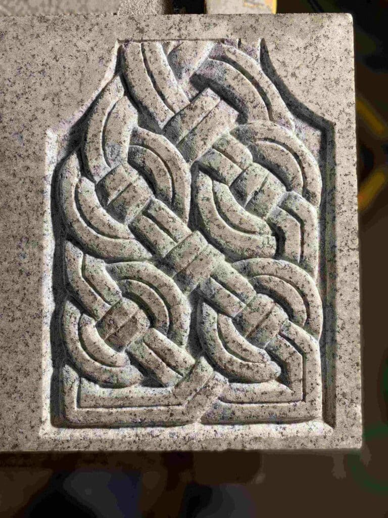 Celtic knotwork in granite